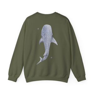 Whale Shark Coconut Girl Style Faith Over Fear Beach Womens Sweatshirt