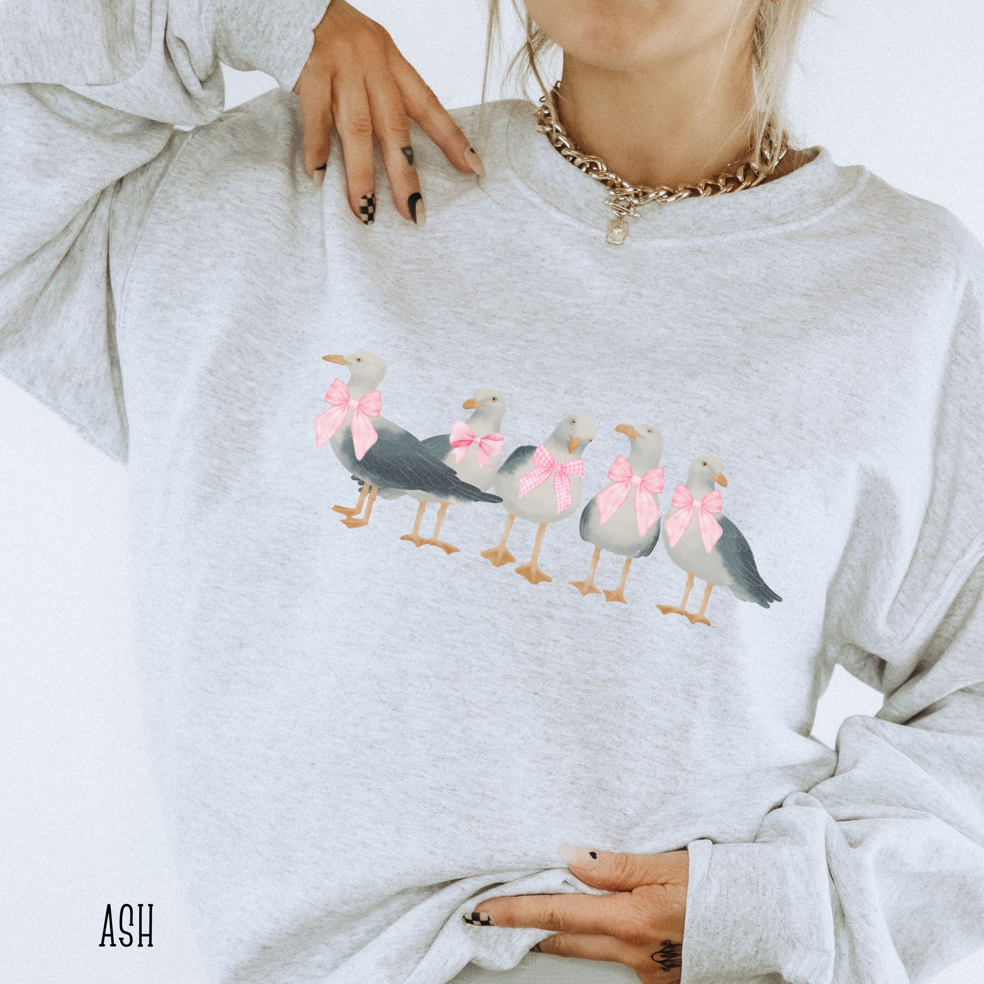 Seagulls on the Beach Women's Unisex Sized Beach Sweatshirt