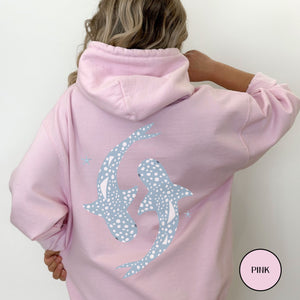 Whale Shark Coconut Girl Style Faith Over Fear Beach Womens Hoodie