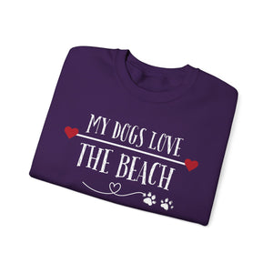 MY DOGS LOVE THE BEACH WOMENS BEACH SWEATSHIRT