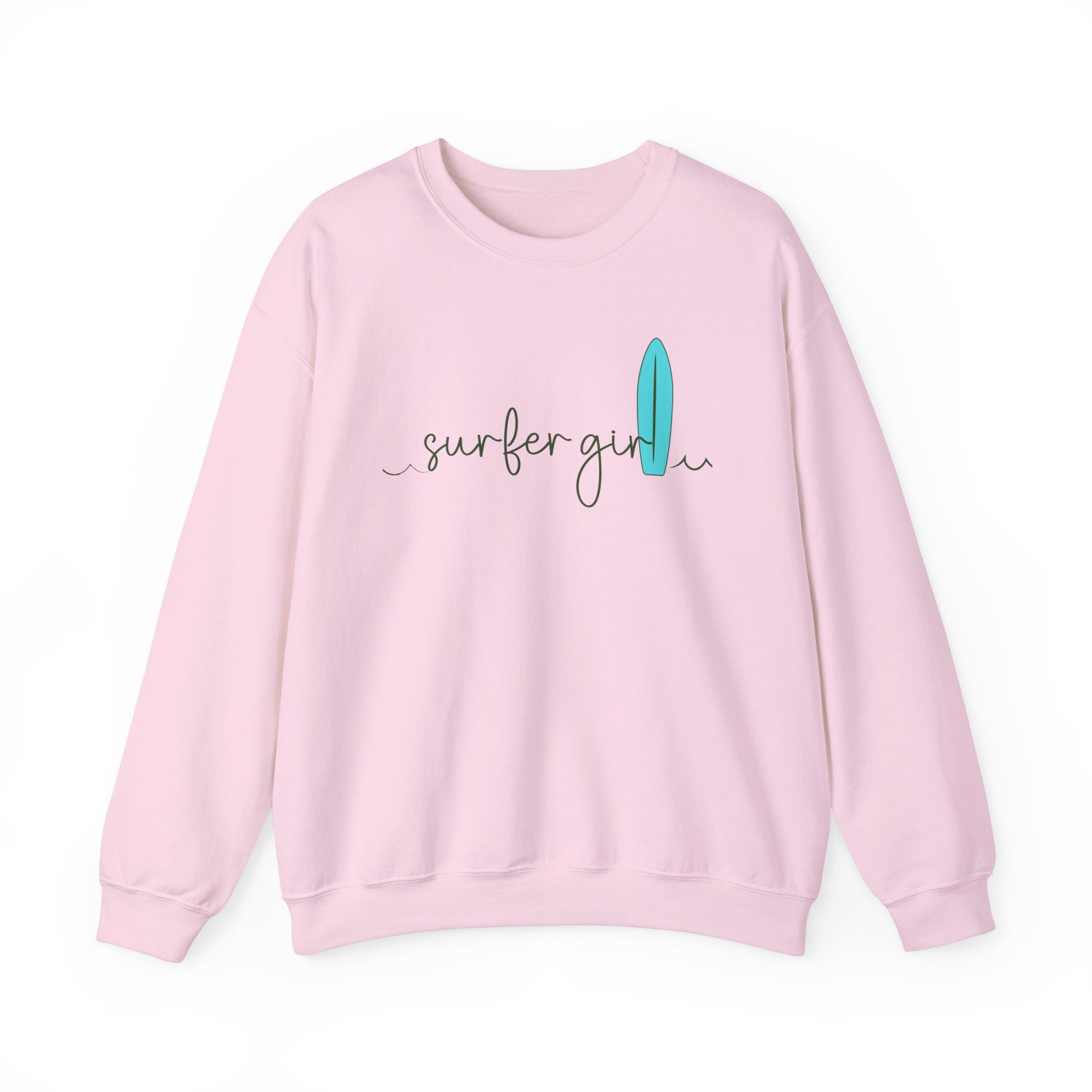 SURFER GIRL AND WAVES WOMEN'S BEACH SWEATSHIRT