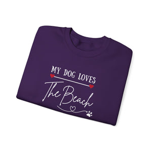 MY DOG LOVES THE BEACH WOMENS BEACH SWEATSHIRT