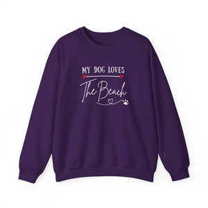 MY DOG LOVES THE BEACH WOMENS BEACH SWEATSHIRT