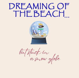 Dreaming of The Beach But Stuck in a Snow Globe Women's Beach Hoodie