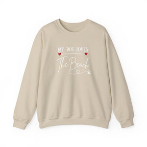 MY DOG LOVES THE BEACH WOMENS BEACH SWEATSHIRT