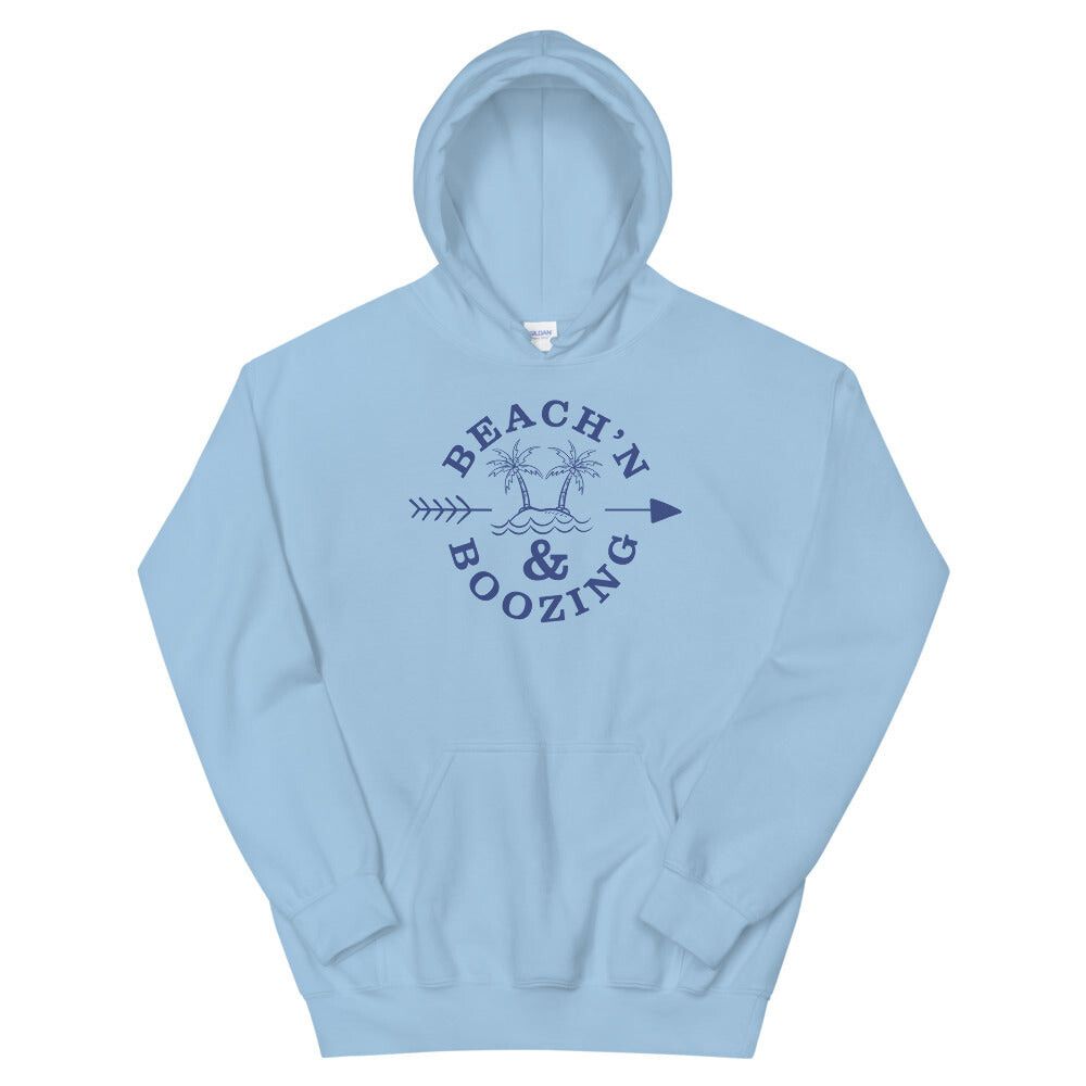 Beach n Boozing Women s Beach Hoodie Light Blue XL