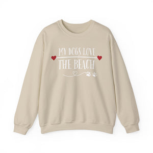 MY DOGS LOVE THE BEACH WOMENS BEACH SWEATSHIRT