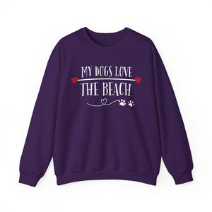 MY DOGS LOVE THE BEACH WOMENS BEACH SWEATSHIRT