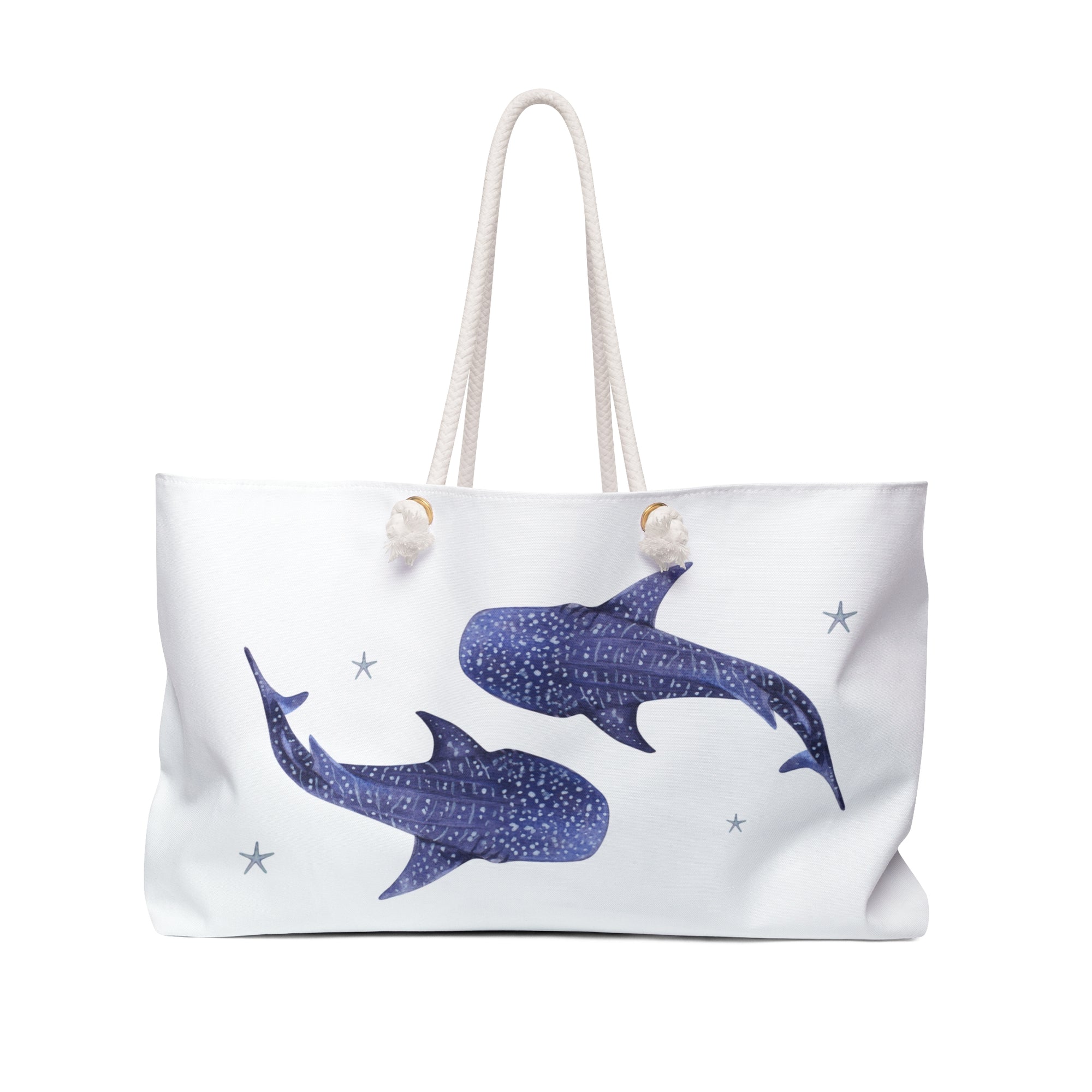 Whale Shark Beach Bag, Girls Trip Weekender Bag, Shark Tote Bag, Upscale Beach Bag