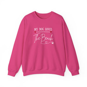 MY DOG LOVES THE BEACH WOMENS BEACH SWEATSHIRT