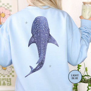 Whale Shark Coconut Girl Style Faith Over Fear Beach Womens Sweatshirt