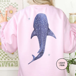 Whale Shark Coconut Girl Style Faith Over Fear Beach Womens Sweatshirt