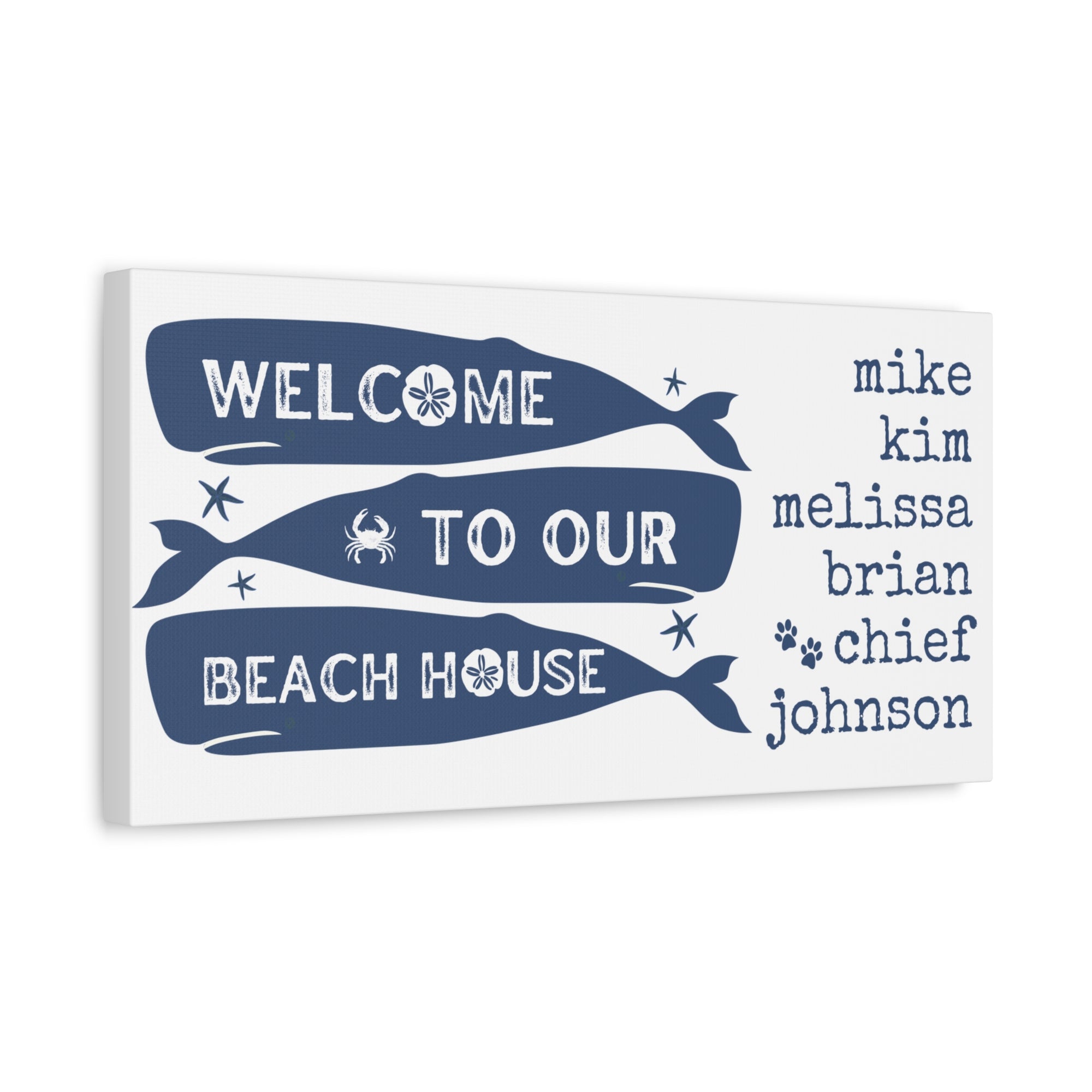 Personalized Welcome To Our Beach House Matte Canvas Wall Art