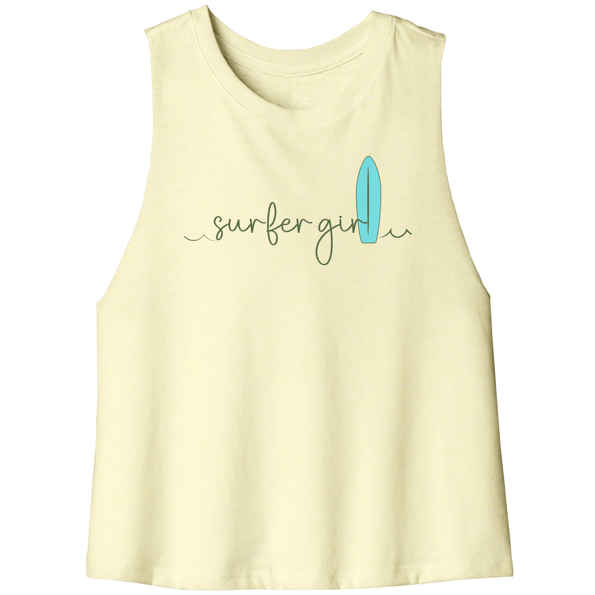 Surfer Girl Racerback Crop Tank Ladies T-Shirt