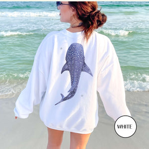 Whale Shark Coconut Girl Style Faith Over Fear Beach Womens Sweatshirt