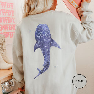 Whale Shark Coconut Girl Style Faith Over Fear Beach Womens Sweatshirt