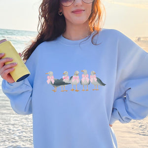 Seagulls on the Beach Women's Unisex Sized Beach Sweatshirt