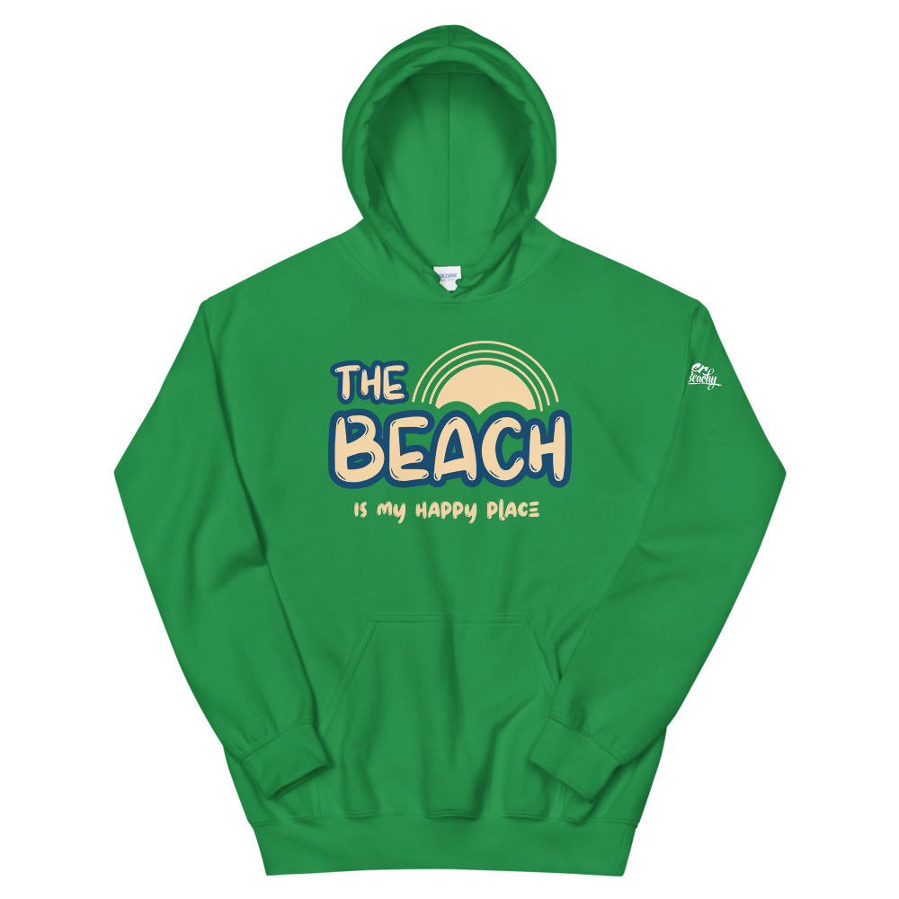 The Beach Is My Happy Place Women's Beach Hoodie - SuperBeachy